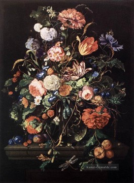 Klassische Blumen Werke - Jan Blumen in Glas und Früchte Davidsz de Heem Blumen